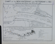 1982-955 Kaart van de monding van de Nieuwe Waterweg en kaart van de waterweg van Rotterdam naar zee