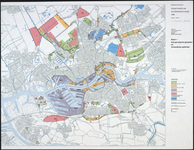 1983-4679 Kaart van Rotterdam en omgeving met aanduiding van niet-gerioleerde gebieden en buitendijkse gebieden