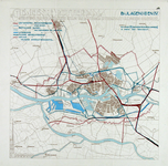1983-64 Kaart van Rotterdam en omgeving met aanduiding van bestaande en ontworpen spoorwegen, de bestaande en ...