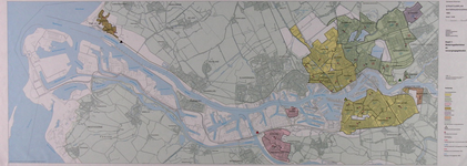 1984-525 Kaart van Rotterdam en het Europoortgebied met een overzicht van de rioleringsdistricten en de verzorgingsgebieden