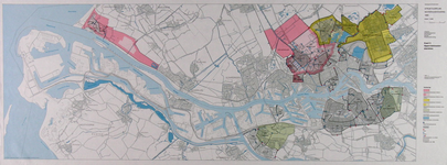 1984-527 Kaart van Rotterdam en het Europoortgebied met een overzicht van de oppervlaktewaterdistricten