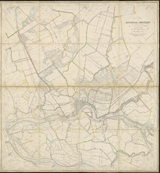 1986-1918 Kaart van Rotterdam en omstreken. Het afgebeelde gebied omvat onder meer Rijswijk, Delft, Kethel, ...