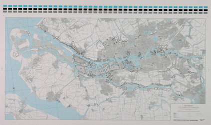 1990-303 Kaart van het Rijnmondgebied met aanduiding van opspuitingen