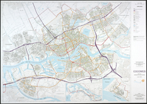 1991-549 Plattegrond van Rotterdam met aanduiding van het net van hoofdwegen, verzamelwegen en overige wegen en de ...