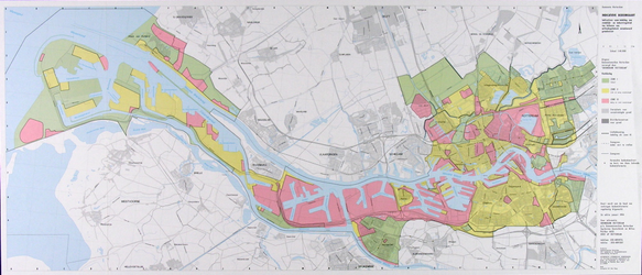 1995-100 Kaart van Rotterdam en het Rijnmondgebied ingedeeld in bodemverontreinigingzones