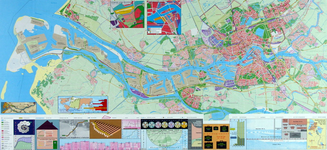 1999-358 Kaart van Rotterdam en omgeving. Verso: kaart van het middendeel van Rotterdam. Inzetkaartjes: Integraal Plan ...
