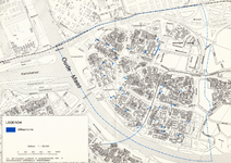 1999-543 Plattegrond met 30 uitlaatzones in de deelgemeente Hoogvliet