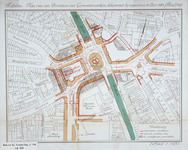 2000-1114-5 Kaart met plan voor de reconstructie van het Hofplein