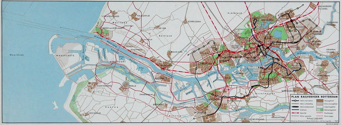 2001-208-B Plankaart voor het railvervoer in de regio Rotterdam