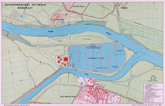 2001-706 Kaart van de spaarbekkens op Berenplaat van de Drinkwaterleiding Rotterdam