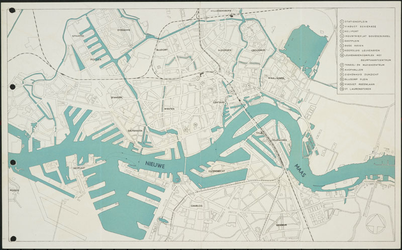 2005-1361 Kaart van Rotterdam met aanwijzing van bouwwerken die deel uitmaken van de excursie van het Koninklijk ...