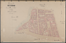 40110-Z13 Kadastrale kaart van Roterdam, sectie D, in 1 blad: rond de Jonker Fransstraat, de Warmoeziersstraat en het ...