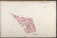 40110-Z15 Kadastrale kaart van Rotterdam, sectie L: rondom de Nieuwemarkt. Het gebied wordt begrensd door de ...