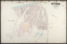 40110-Z3 Kadastrale kaart van Rotterdam, sectie S, 2e blad, 2e gedeelte. Het gebied wordt gegrensd door de Schiekade, ...