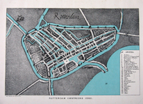 I-16-D Plattegrond van Rotterdam omstreeks 1558