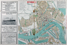 1982-449 Plattegrond van Rotterdam. Het afgebeelde gebied wordt begrensd door een deel van de Waalhaven, Delfshaven, de ...