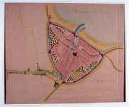 I-17-2 Reproductie van het gedeelte van een kaart betreffende de visserij op de Rotte waarop Rotterdam is afgebeeld.