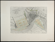 I-61 Kaart van Rotterdam in 1858, behorende bij het plan tot aanleg van nieuwe straten in de polders Cool en Feijenoord ...