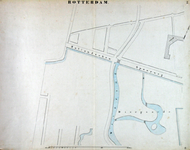 I-69-A Kaart van Rotterdam in 14 bladen (A t/m I, K t/m O) waarop het net van rioleringsbuizen en waterleidingen is ...