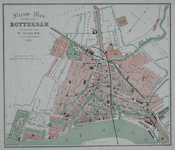 I-74 Plattegrond van Rotterdam. Het weergegeven stadsgebied wordt begrensd door het Park, de Drievriendenstraat (Oude ...