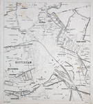 I-82-1-TM-4 Plattegrond van Rotterdam en omgeving. Het afgebeelde gebied wordt begrensd door de dorpen Charlois, ...