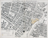 II-117 Kaart van het Oude Noorden waarop de verlenging van de Zaagmolenstraat en de terreinen van de gemeentereiniging ...