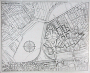 II-125 Plattegrond van een uitbreidingsplan voor de wijken Blijdorp en Bergpolder
