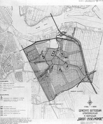 II-216 Plattegrond van het uitbreidingsplan IJsselmonde-Dorp
