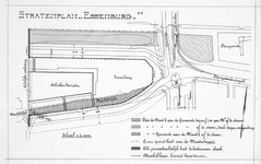 II-96 Kaart van het stratenplan Essenburg ter plaatse van de huidige Statentunnel
