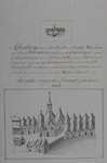 RI-854 Afbeeldingen in twee formaten van het eerste Rotterdamse weeshuis, aan de Hoogstraat tegenover de ...