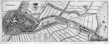 RISCH-239 Kaart van de stad en haven van Schiedam