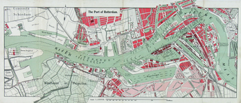 VI-133-02 Kaart van de haven van Rotterdam. Verso: kaart van Rotterdam naar zee en van de ingang van de Nieuwe- Waterweg