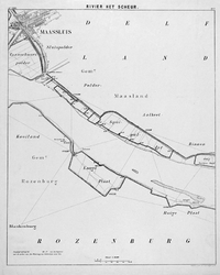 VI-56-7 Kaart van de Nieuwe Maas en het Scheur van Rotterdam tot de grensscheiding der gemeente 's Gravenzande en ...