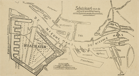 VII-521 Schetskaart van de Rotterdamse havens en de te graven Waalhaven