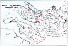 XVII-78-01 Kaart van de stoomtramverbindingen tussen Rotterdam en de Zuid-Hollandse eilanden