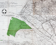 XXVIII-5-00-00-01 Kaart van een deel van Zuid-Holland met aanduiding van het natuurgebied De Beer (groen gekleurd)