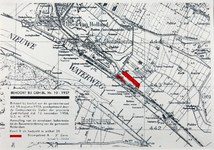 XXVIII-5-00-10 Kaart van Hoek van Holland met aanduiding van Bouwgebied A (rood)