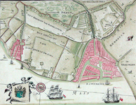 XXX-24 Kaart van het ambacht van Beukelsdijk en het ambacht van Schoonderlo en Cool. Het weergegeven gebied wordt ...