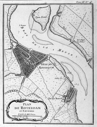 XXX-25 Kaart van Rotterdam en omgeving