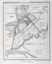XXXI-20 Kaart van de gemeente Capelle aan den IJssel