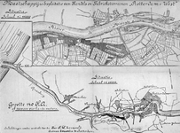 XXXI-477-01 Kaart van de Nieuwe Maas en de Nieuwe Waterweg, met weergave van de handels- en fabrieksterreinen van de ...