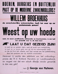 2002-1269 Aankondiging van een waarschuwing tegen de zaken van Willem Broekhuijs, ondertekend door J. George van Halteren.