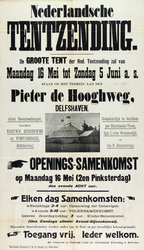 2005-1049 Aankondiging van samenkomsten door de Nederlandsche Tentzending aan de Pieter de Hoochweg.
