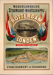 G-0000-0034 Nederlandsche Stoomboot Maatschappij. Rotterdam-Londen. Drie maal per week. Etablissement te Feijenoord.