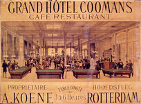 G-0000-0401 Interieur van café-restaurant van Grand Hôtel Coomans aan de Hoofdsteeg.