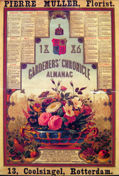 G-0000-0625 Pierre Muller, Florist, Coolsingel 13 Rotterdam. Gardener's Chronicle Almanak 1886.