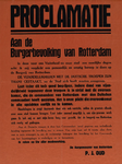 IA-1940-0006 Proclamatie van de Burgemeester. Aan de Burgerbevolking van Rotterdam. Mei.