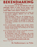 IA-1940-0009 Bekendmaking van de hoofdcommissaris van politie betreffende het verkeer. 17 Mei.