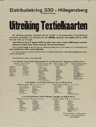 IA-1940-0068 Bekendmaking burgemeester Hillegersberg. Uitreiking textielkaarten.