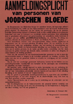 IA-1941-0013 Aanmeldingsplicht van personen van Joodschen bloede. 10 Februari.